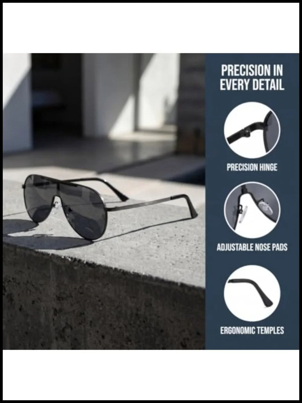 Unisex Pilot-Style Metal Sunglasses Double-Bridge Aviator UV400 Protection